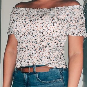 Floral off the shoulder top
